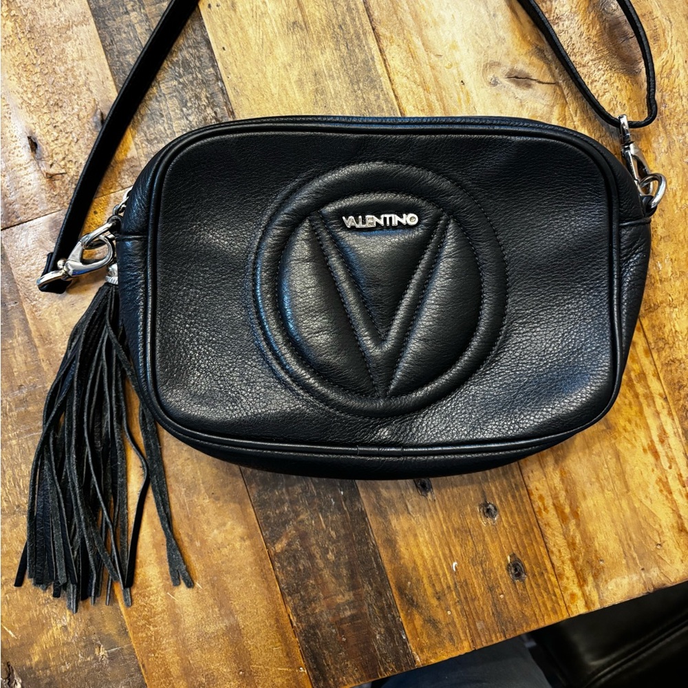 Valentino Black Crossbody Bag with Tassel